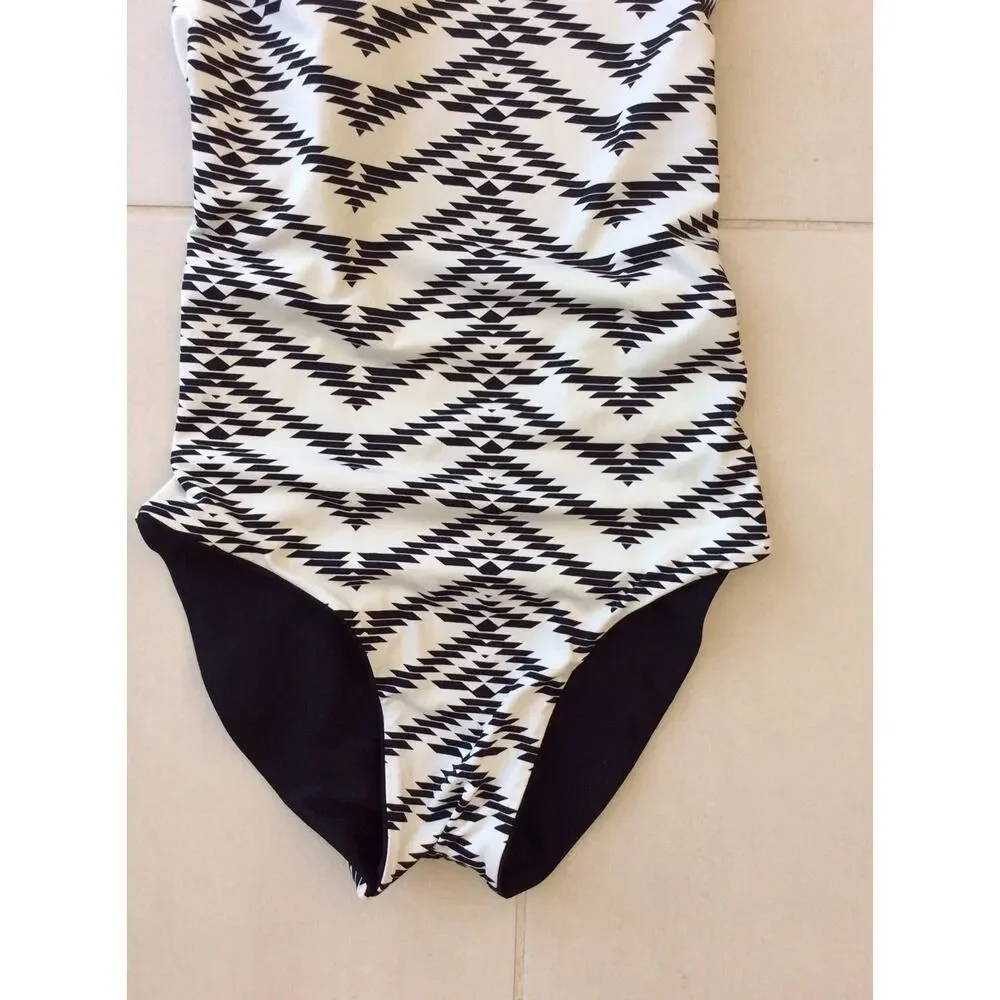 Khongboon Swimwear Swimsuit One Piece One Shoulder Print